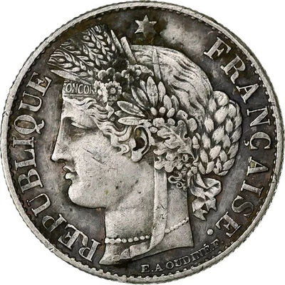 [#1116606] France, 50 Centimes, Cérès, 1886, Paris, Silver, EF, Gadoury:419, a - Image 1 of 2