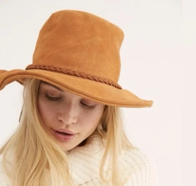 NWOT Free People Tennessee Suede Bucket Floppy Hat Boho Festival  - Image 1 of 4