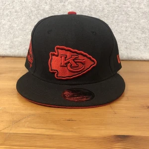 Kansas City Chiefs New Era Hat Black Pop 59FIFTY Snapback Mens 40th Anniversary - Picture 1 of 8