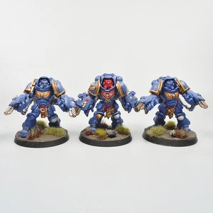 Ultramarines Aggressors x3 Painted - Warhammer 40k Army Space Marines - Picture 1 of 7