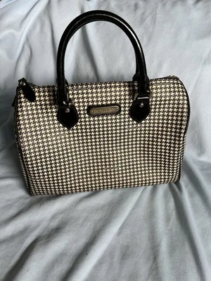 Bolso Ralph Lauren Vintage Negro Boston Cartera Speedy Pata de Gallo Recubierto de Lona Foto 1 de 4