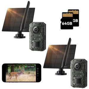 Trail Camera 2er Pack, 2k HD Live Cellular Trail Cameras, Built-In Sim Card, Wit... - Bild 1 von 8