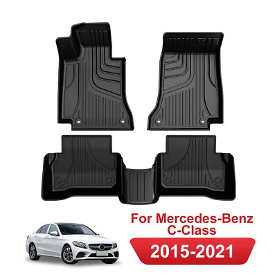 Car Floor Mats Liners For Mercedes-Benz C-Class 2015-2021 3D Carpets All Weather Foto 1 de 4