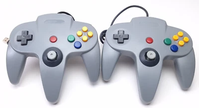 Nintendo N64 USB Controller For Windows/mac/linux Graygrey Gamepad Lot 2 - Image 1 of 4