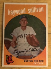 1959 Topps Haywood Sullivan Baseball Card #416 Boston Red Sox Low Grade