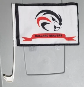 Seattle High School Metro League Ballard Biber Auto Fenster Flagge - Bild 1 von 2