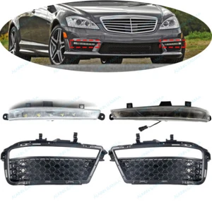4X Front Daytime Running Light Grille Fit For Mercedes Benz W221 S63 2010-13 - Picture 1 of 12