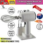 Healthy Choice 20Cm Cordless Hand Mixer W/ Stand Home Food Cooking/Baking White