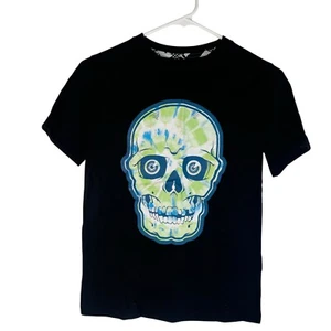 Shaun White Skull Black T-Shirt Tee Top Kids Boys Punk Emo Metal Halloween M - Picture 1 of 5