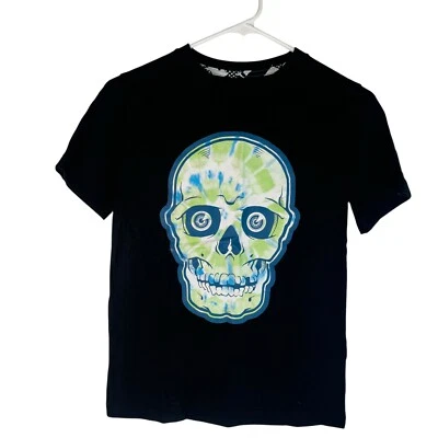 Shaun White Skull Black T-Shirt Tee Top Kids Boys Punk Emo Metal Halloween M - Image 1 of 4