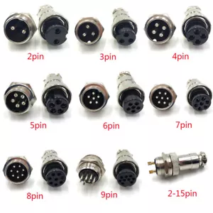 GX20 2-15 Pins Panel Mount Aviation Plug & Socket Circular Multipole Connector - Picture 1 of 21