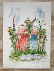 Vintage Postcards Girls Child Vintage Postcard Kids Rabbit Bunny