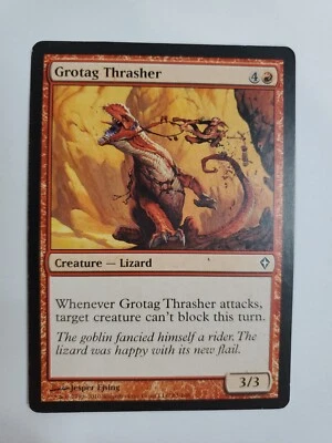 MTG Magic The Gathering Card Grotag ThrasherCreature Lizard Red Worldwake 2010 - Image 1 of 2
