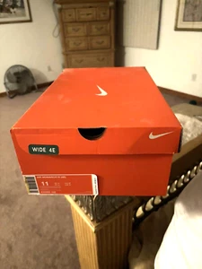 Nike Empty Shoe Box with Tissue Paper and Paper Shoe Inserts Orange Box - Picture 1 of 4