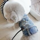 Breathable Dogs Jeans Coat Jacket Retro Puppy Washed Jeans Vest  Summer