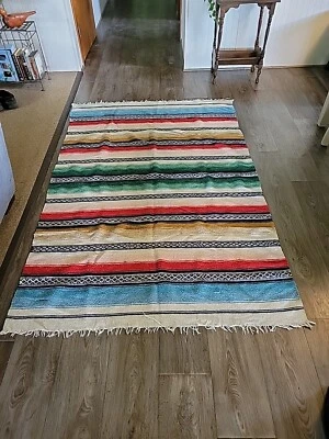 Manta de tiro suroeste alfombra manta mexicana Serape 50X77 Foto 1 de 2