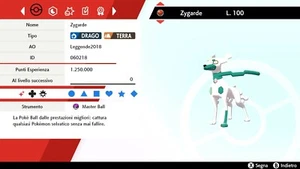 Zygarde Forma 10% Ultra Shiny 6 IV BR + Masterball Pokemon Spada Scudo - Picture 1 of 3