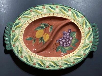 Certificado Internacional - Patrón: Chianti - BANDEJA DE PLATO DE SERVIDOR DIVIDIDA - 17,25"" Foto 1 de 4