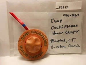 CAMP COCHIPIANNE HONOR CAMPER BRISTOL COUNCIL CT LEATHER HAT NECK SLIDE F3212 - Picture 1 of 1
