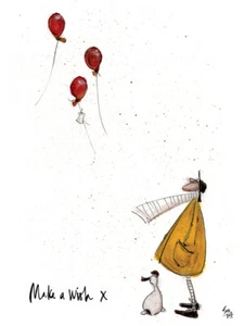 Sam Toft - Make a Wish - 30 x 40cm Canvas Print Wall Art WDC12039 - Picture 1 of 1