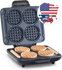 Plancha para waffles con calentamiento rápido y superficie antiadherente NEW US - Picture 1 of 8