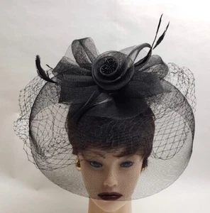 Women's Fascinator Clip Fashion Hair Piece Black One Size NWOT - Picture 1 of 11
