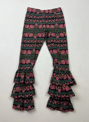 Pantalones Matilda Jane Niñas Talla 8 Niveles Volantes Florales Verano Primavera Divertidos Caprichosos Foto 1 de 4