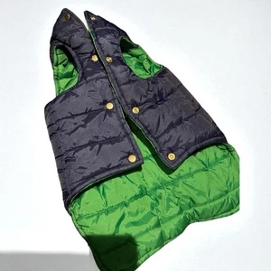 Ralph Lauren Green/Navy Reversible Dog Jacket Dog Coat Dog Wear O8 - Picture 1 of 7