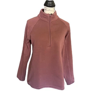 StormPack Fleeced Pink Zip Front Pullover Sweater Size Medium - Picture 1 of 4