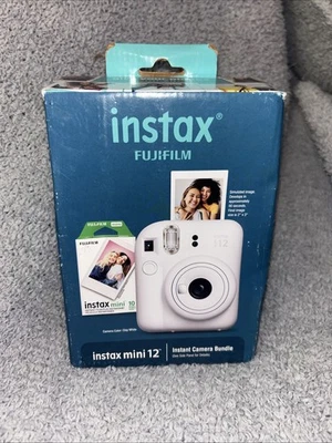 Fujifilm Instax Mini 12 Instant Film Camera Holiday Bundle Set Pastel Blue New - Image 1 of 4