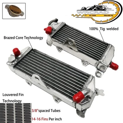 Radiador R&L para Kawasaki KDX200 1995-2006/KDX220R 1997-2005 2004 2003 2002 2001 Foto 1 de 4