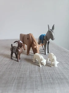 Vintage Playmobil Belén Navidad 3367 Repuesto Animales Cabra Vaca Burro - Imagen 1 de 5