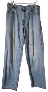 VTG Levis Silver Tab Baggy Jeans W36 L34 Blue Denim 100% Cotton Made In Mexico - Picture 1 of 9