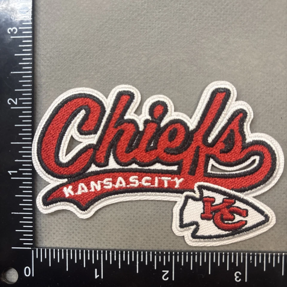 KANSAS CITY CHIEFS IRON ON EMBROIDERED PATCH