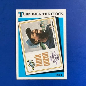 1989 Topps HANK AARON Turn Back the Clock 1974 Card #663 Atlanta Braves - Picture 1 of 2