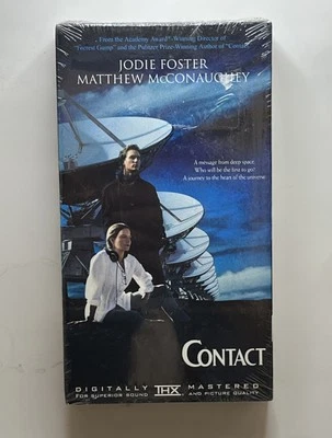 Contact Jodie Foster Matthew McConaughey James Woods (VHS, 1997) Brand New, Seal - Image 1 of 4