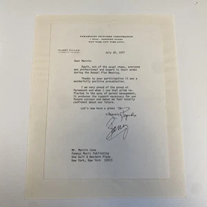 1977 Paramount Pictures Corp. Singed Letter From Barry Diller To Marvin Cane - Picture 1 of 8