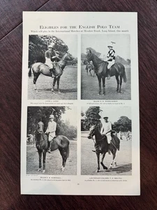 English Polo Team Candidates Meadow Brook Lacey Phipps-Hornby Melvill Spur 1924 - Picture 1 of 1