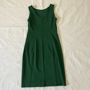Prada Milano Womens Sleeveless Green Midi Dress A-Line Side Zip US Size 4 **READ - Picture 1 of 14