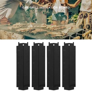 4 Stück Hitzeplatte Brenner Abdeckung Ersatz für Charbroil BBQ Gasgrill Schwarz Neu - Bild 1 von 6