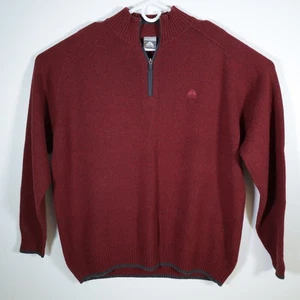 Vintage Nike ACG Wool Blend 1/4 zip Red Sweater XL Extra Large Made Hong Kong - Picture 1 of 5