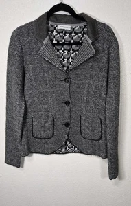 Rene Lezard Grey Women's Blazer/Cardigan Cardi Coat Size 38 wool , alpaca - Picture 1 of 10