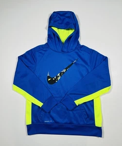 Nike Hoodie Jugend Extra Large blau Therma-Fit Camo Swoosh Pullover sportlich - Bild 1 von 8