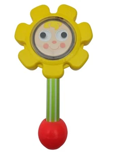Espejo sonajero flor Fisher Price años 70 de colección margarita bebé hecho en EE. UU. ojos googly - Imagen 1 de 15
