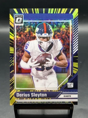 2024 Panini Donruss Optic Darius Slayton #148 Electricity Prizm /75 - Image 1 of 2