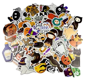 100 Halloween Stickers Laptop Luggage Water Bottle Decals Sticker Pack Lot - Picture 1 of 3