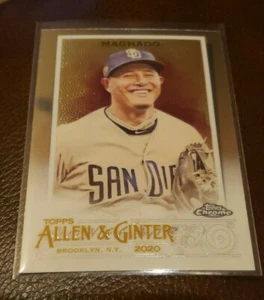 2020 Topps Chrome Allen Ginter #95 Manny Machado Base Card San Diego Padres - Picture 1 of 2