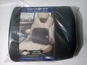Samsonite Lumbar Support Pillow Memory Foam Car Cushion Lower Back Pain Travel - Picture 1 of 4