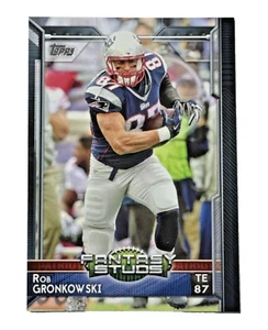 2015 Topps #312 Rob Gronkowski New England Patriots Fantasy borchie estremità stretta - Foto 1 di 2