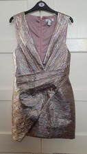 topshop rainbow metallic wrap dress